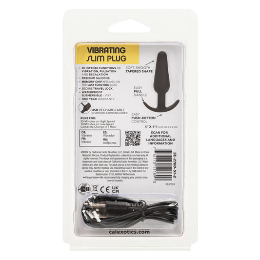 Boundless Vibrating Slim Plug - Black Default Title CalExotics - California Exotic Novelties Toys - Anal Toys