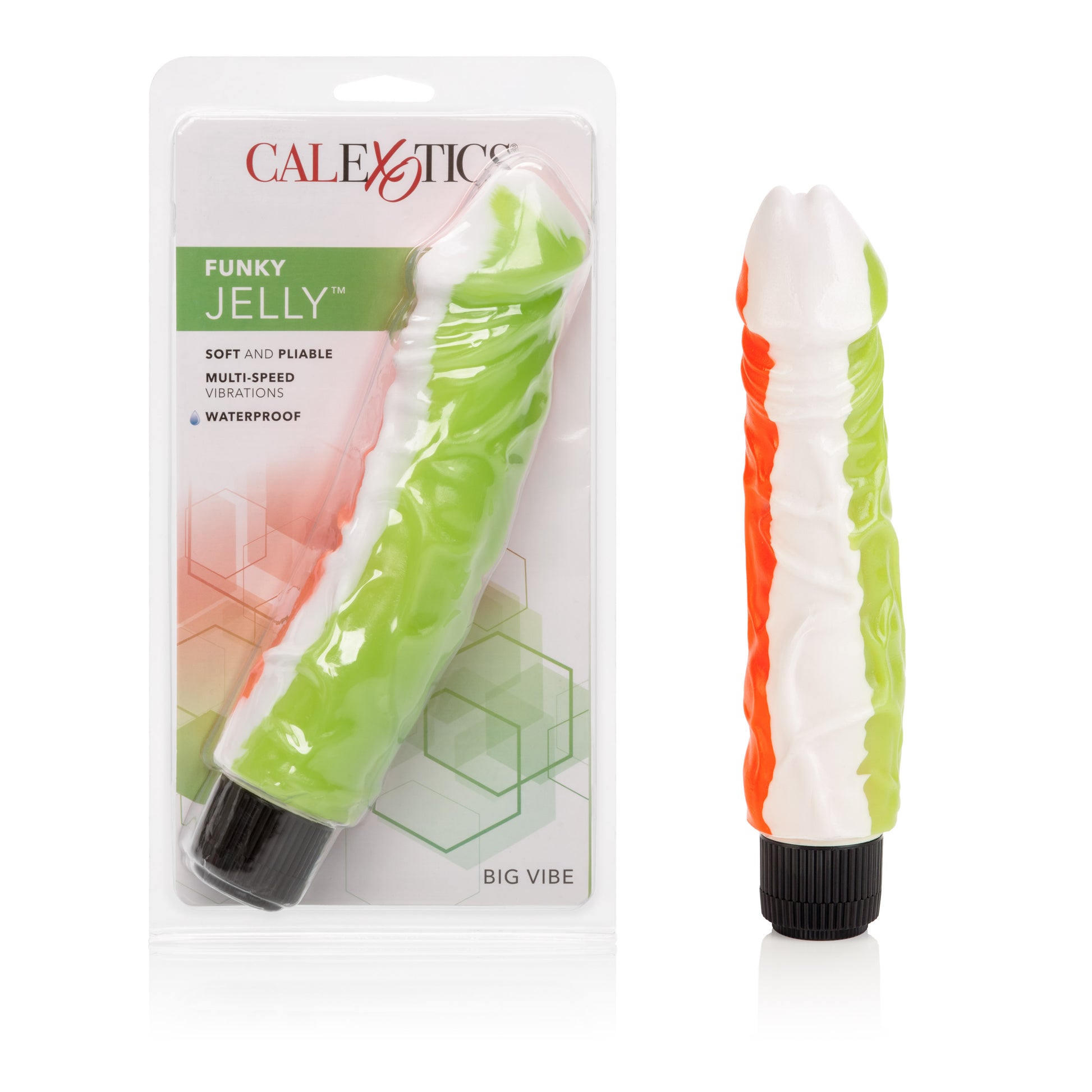 Funky Jelly Vibe 8 Inches - Orange/green Default Title CalExotics - California Exotic Novelties Toys - Vibrators